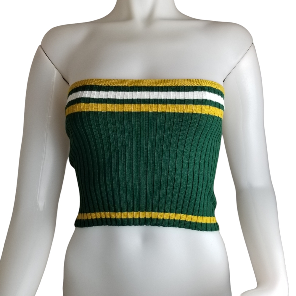 Timing Ribbed Lightweight Sweater Tube Top